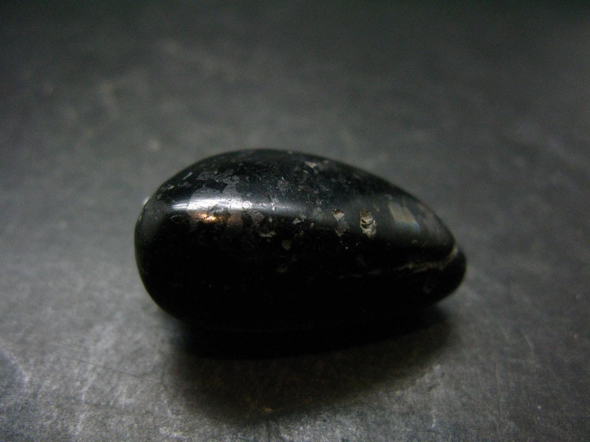 Very Rare Sterling Silver Nuumite Nuummite Pendant From Greenland - 1.6" - 24.04 Grams