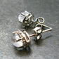 Moonstone Stud Earrings In Sterling Silver From India - 2.63 Grams