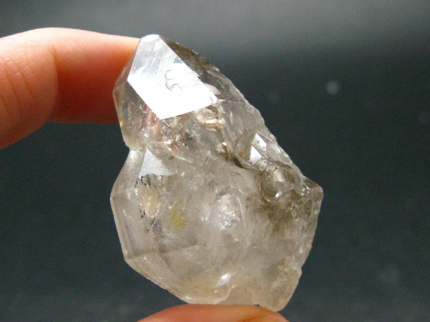 Large DT Elestial Quartz Crystal From Brazil - 1.8"
