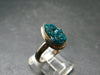 Emerald Green Dioptase Crystal Silver Ring from Congo - 4.53 Grams - Size 7