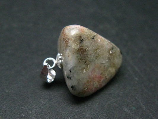 Tugtupite Sterling Silver Pendant From Greenland - 0.9" - 4.00 Grams