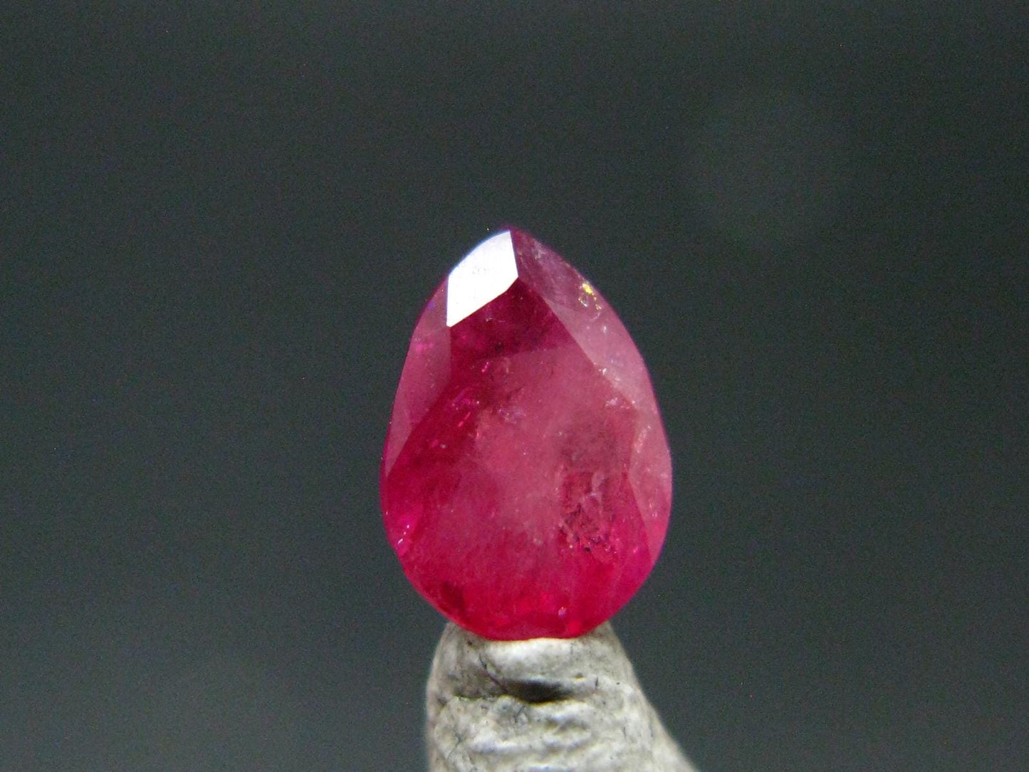 Beautiful Rare Gem Bixbite Red Beryl Emerald Cut Stone From Utah USA - 0.45 Carats - 6.4x4.4mm