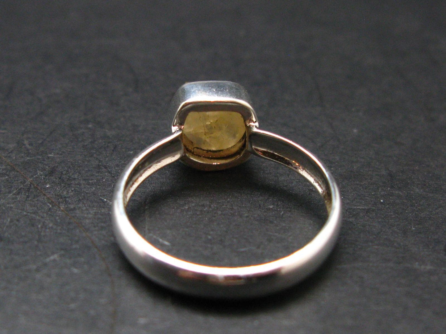 Rare Agni Gold Danburite Silver Ring From Tanzania - 1.99 Grams - size 7