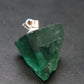 Rare!! Emerald Green Fluorite Crystal Silver Pendant From UK - 3.84 Grams - 0.8"