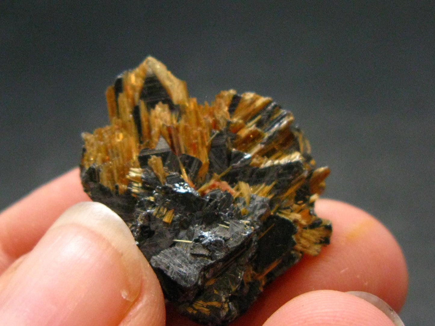 Large Hematite and Rutile Cluster from Brazil - 0.9" - 6.43 Grams