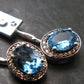 Blue Topaz 925 Silver Earrings from Brazil - 2.1" - 8.08 Grams