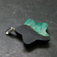 Queen of Green!! Genuine Vivid Vibrant Green Malachite Sterling Silver Pendant - 1.1" - 3.48 Grams