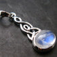 Natural Glow From Inside Moonstone 925 Silver Pendant - 1.2" - 2.33 Grams