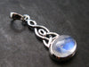 Natural Glow From Inside Moonstone 925 Silver Pendant - 1.2" - 2.33 Grams