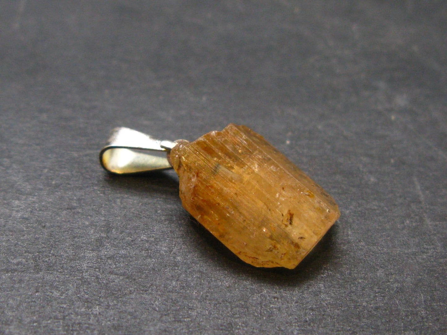 Imperial Topaz Crystal Pendant From Brazil - 0.8" - 1.5 Grams