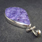 Lilac Stone!!! Stunning Silky Charoite Sterling Silver Pendant From Russia - 2.3" - 15.1 Grams