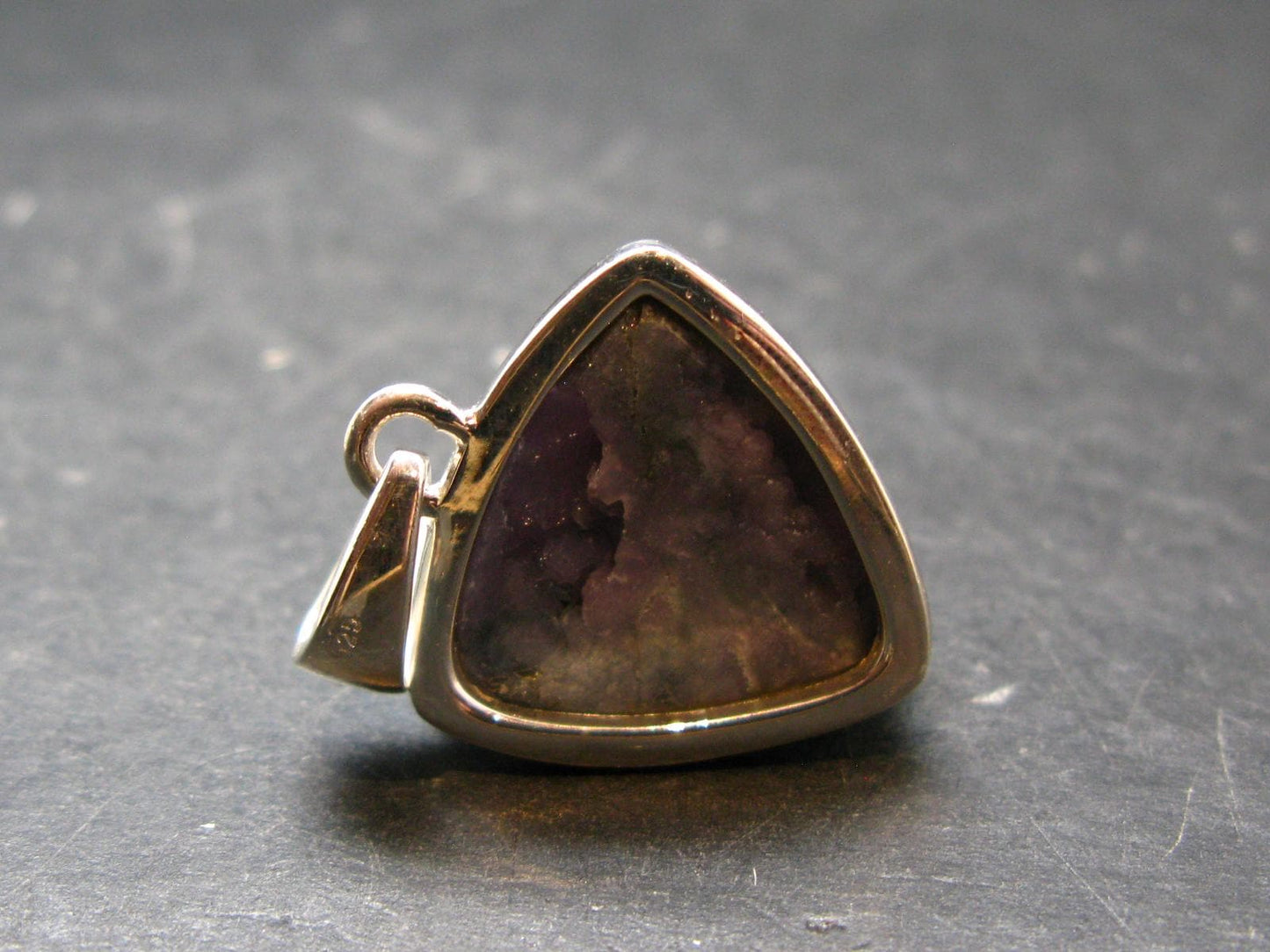 Purple Grape Agate Cluster Silver Pendant From Indonesia - 1.2" - 6.92 Grams
