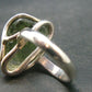 Moldavite Tektite Silver Ring from Czech Republic - Adjustable Size - 6.79 Grams
