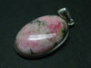 Rare Pink Tugtupite Sterling Silver Pendant From Greenland - 1.5" - 6.39 Grams