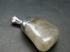 Rutilated Quartz Silver Pendant From Brazil - 1.5"