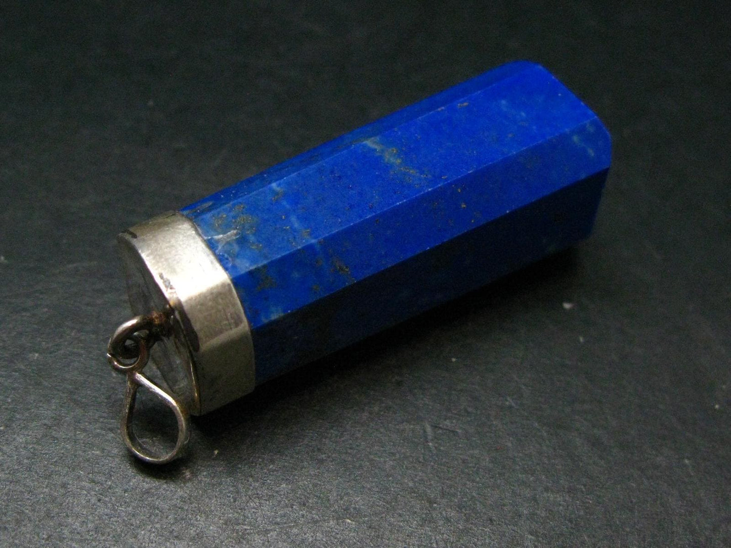 Lapis Lazuli Silver Pendant From Afghanistan - 2.4" - 30.42 Grams
