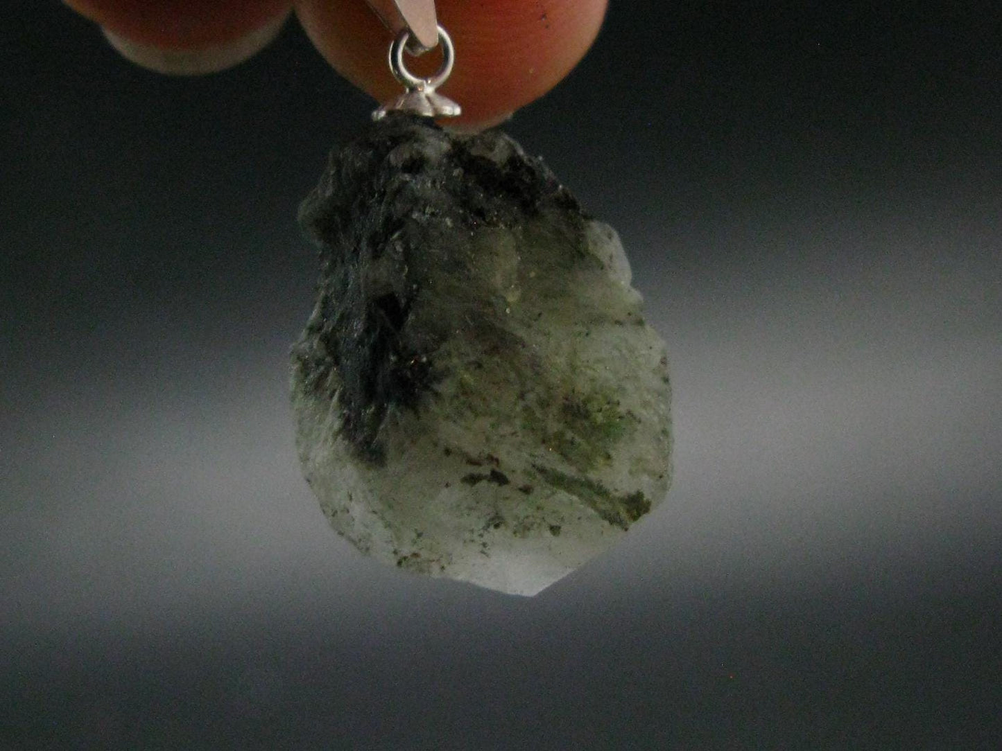 Phenakite Phenacite Crystal Silver Pendant From Russia - 1.1" - 5.44 Grams