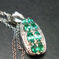 Emerald Silver Pendant W/Chain From Colombia - 0.84 Carats