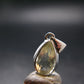 Gem Libyan Desert Glass Tektite Faceted Pendant Sterling Silver from Libya - 0.9" - 2.20 Grams