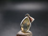 Gem Libyan Desert Glass Tektite Faceted Pendant Sterling Silver from Libya - 0.9" - 2.20 Grams
