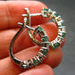 Gem Emerald Faceted Silver Earrings From Colombia - 4.33 Grams Total