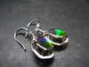 Ammolite Amolite Sterling Silver Earrings From Canada - 1.2"
