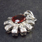 Natural Faceted Red Garnet Almandine 925 Silver Pendant - 1.0" - 4.1 Grams
