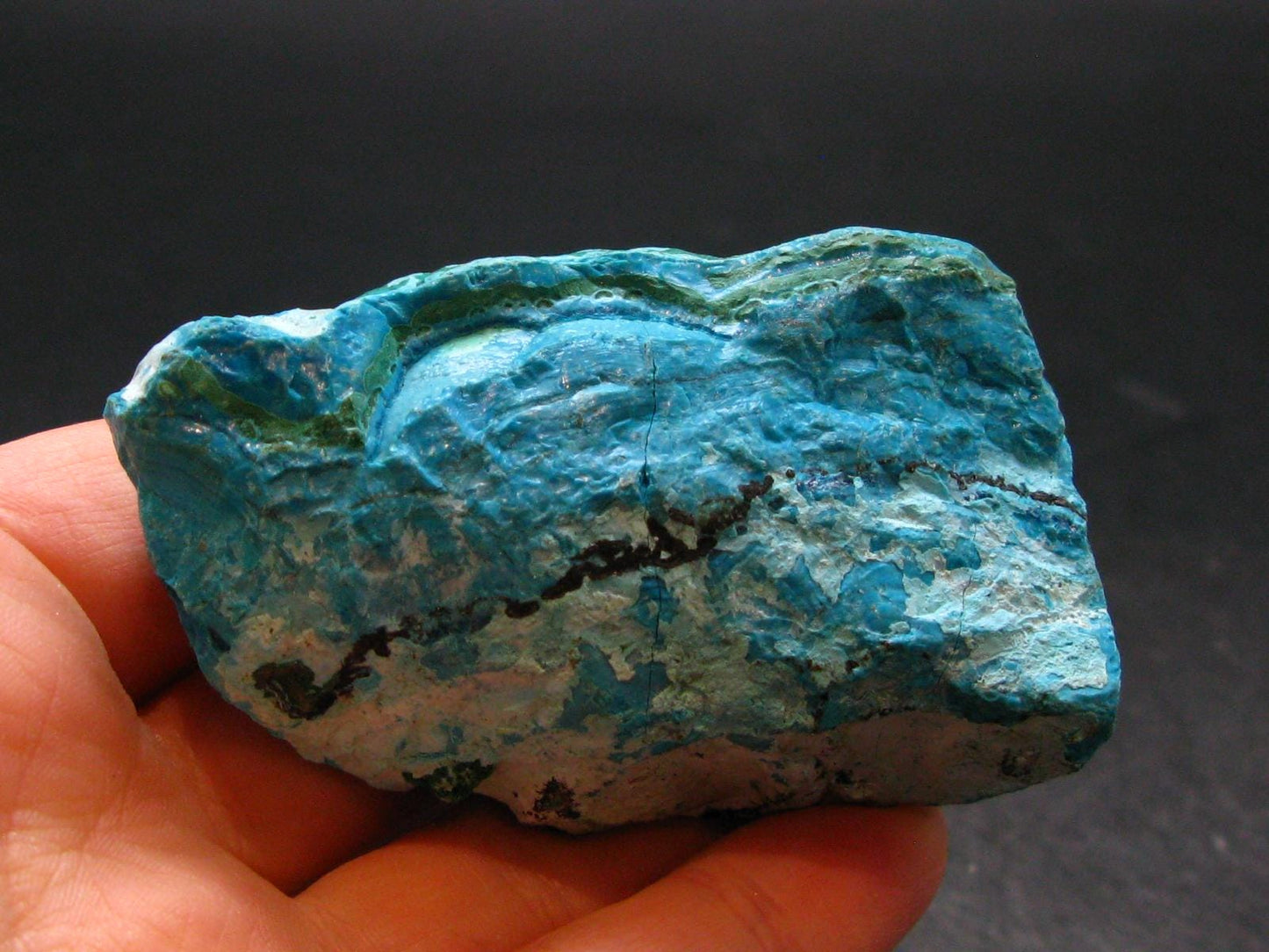 Raw Chrysocola Piece from Peru - 2.6" - 92.93 Grams