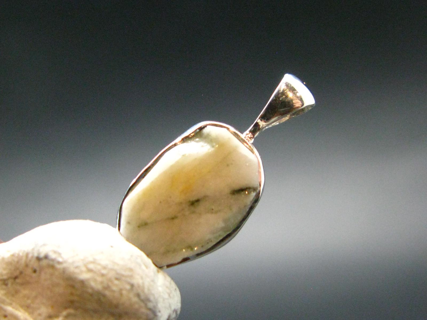 Phenakite Phenacite Crystal Silver Pendant From Brazil - 0.7" - 1.12 Grams