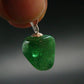 Tsavorite Gem Green Garnet Sterling Silver Pendant From Tanzania - 0.8" - 2.14 Grams