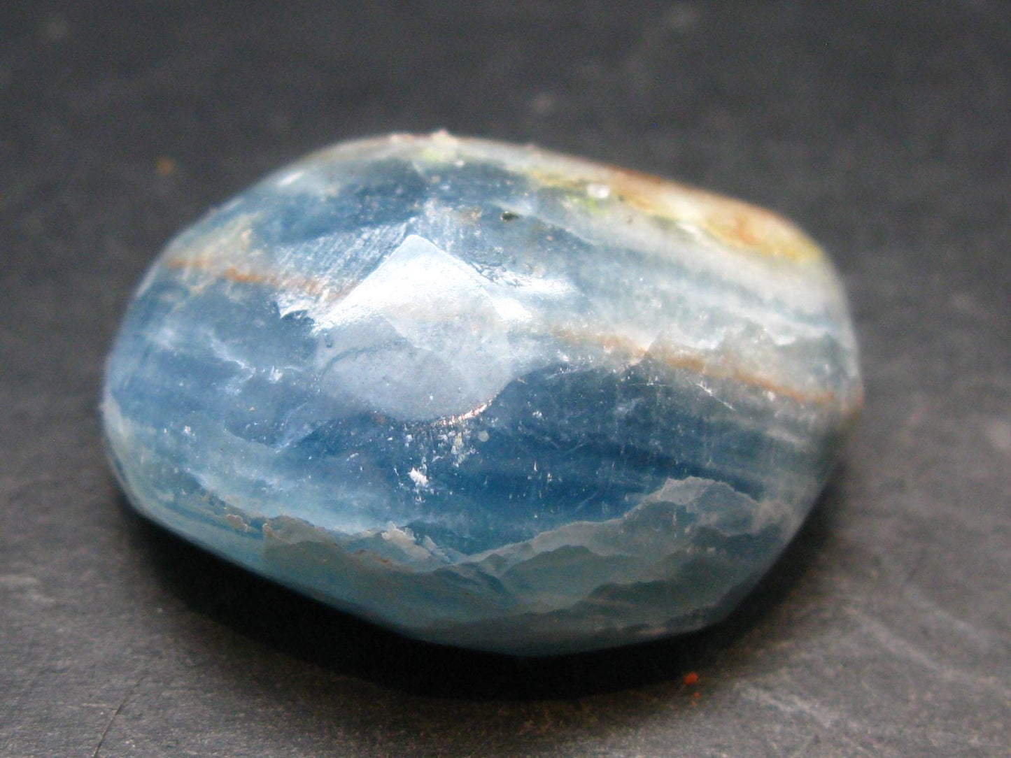 Nice Lemurian Aquatine Blue Calcite Tumbled From Argentina - 1.4" - 27.40 Grams