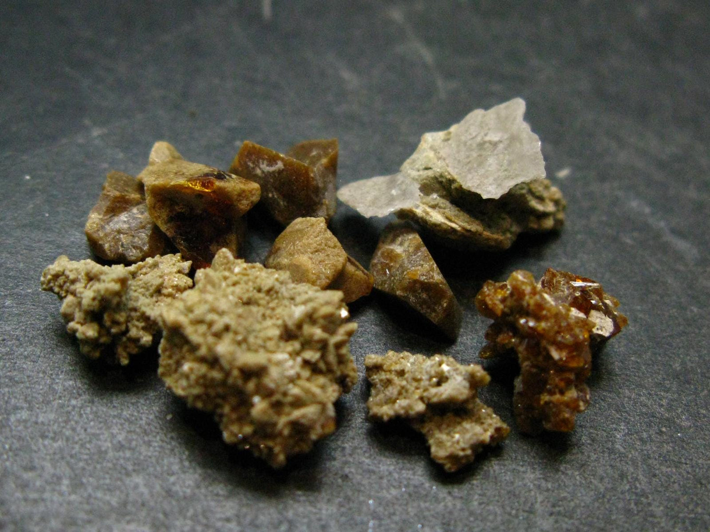 Rare Lot of 10 Monazite Crystals From Brazil - 7.49 Grams
