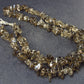 Lot of 3 Natural Tumbled Beads Smoky Quartz Necklaces from Brazil - 18"