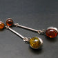 Nature’s Time Capsule!! Natural Cognac Color Baltic Amber 925 Silver Stud Earrings