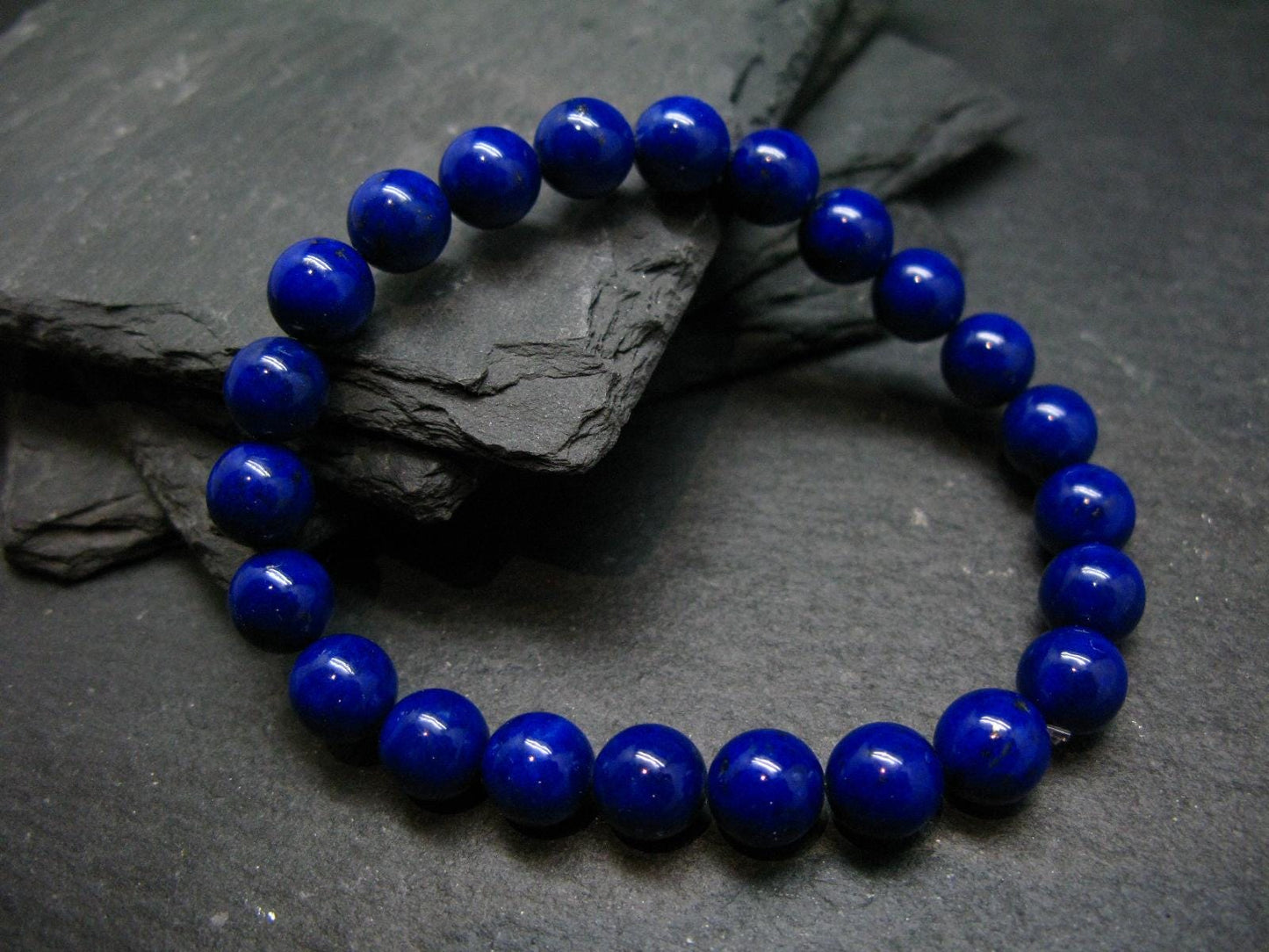 AAA Grade Lapis Lazuli Lazurite Genuine Bracelet ~ 7 Inches ~ 8mm Round Beads