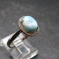 Larimar AAA Quality Sterling Silver Ring - Size 8.5 - 3.12 Grams
