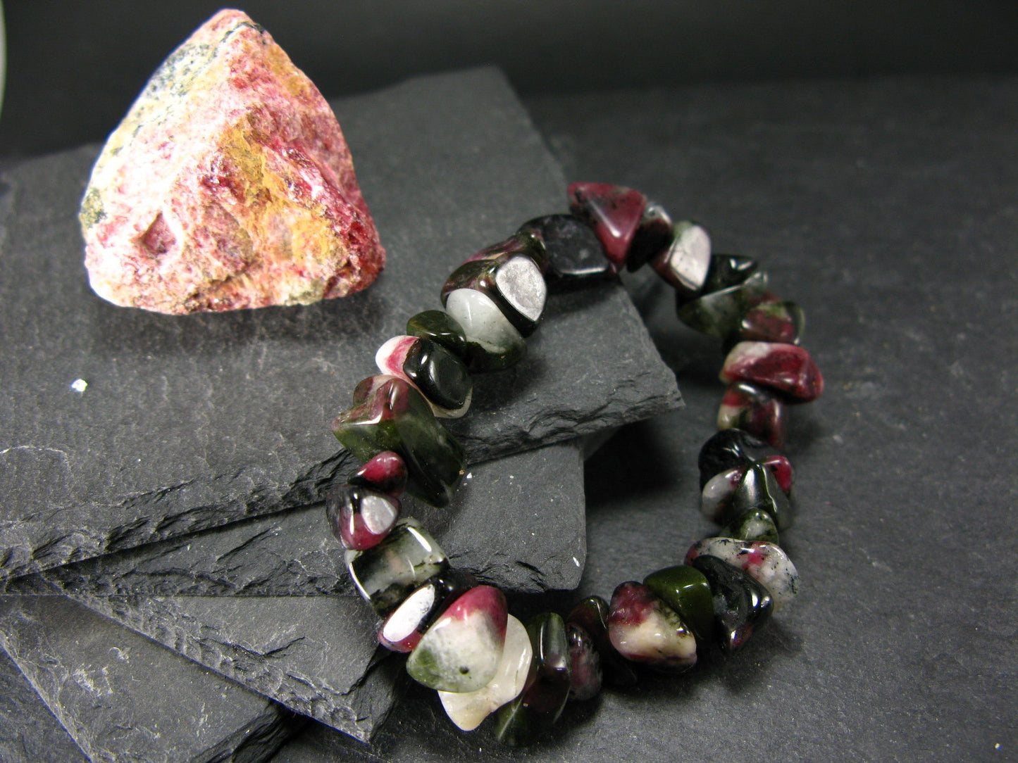 Eudyalite Eudialyte Genuine Bracelet ~ 7 Inches ~ 12mm Tumbled Beads