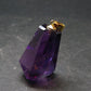 Amethyst Sterling Silver Gold Plated Pendant From Brazil - 1.5" - 12.11 Grams