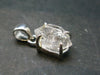 Fine Natural Herkimer Diamond Silver Pendant From New York - 0.8" - 2.48 Grams