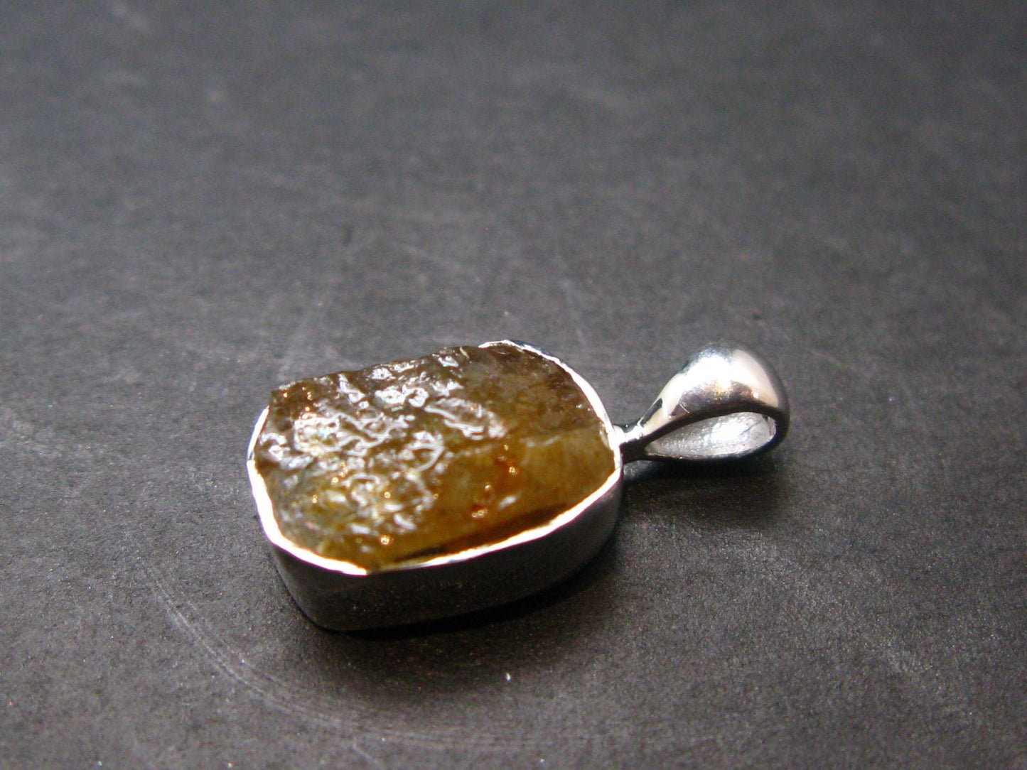 Rare Herderite Crystal Silver Pendant from Brazil - 0.6" - 1.26 Grams