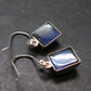 Blue Labradorite Silver Earrings From Madagascar - 3.21 Grams