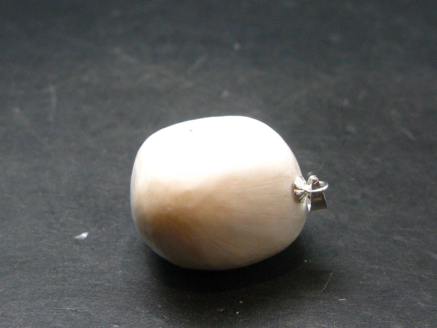 Scolecite Silver Pendant From India - 1.2"