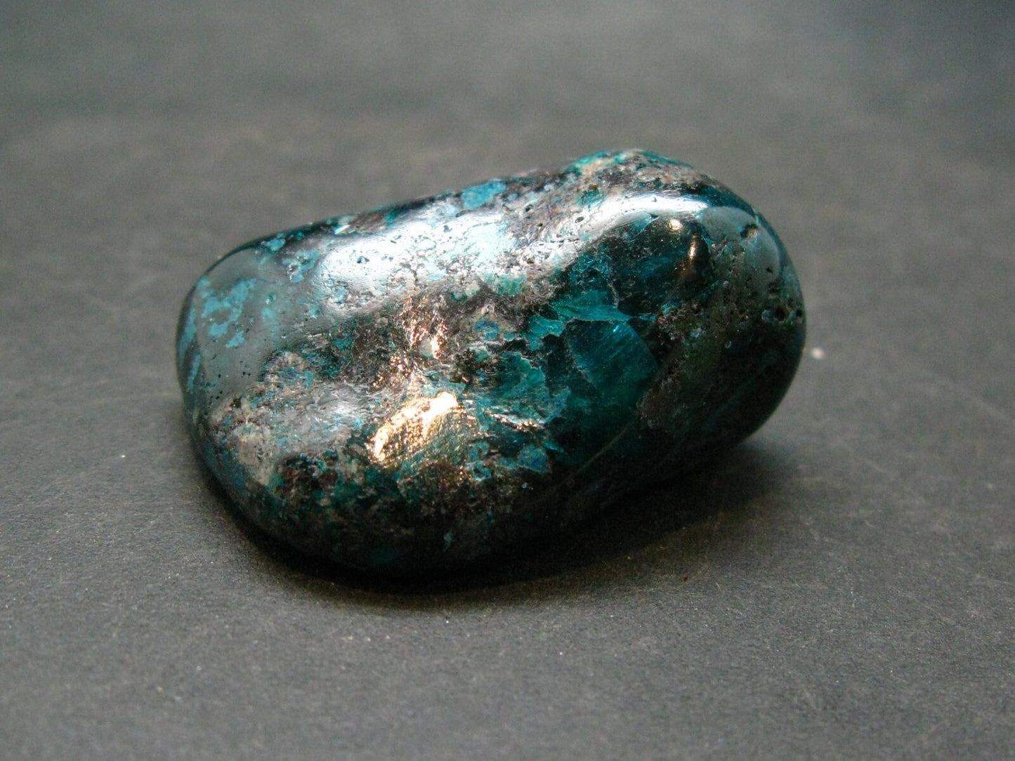 Very Nice Tumbled Dioptase Stone from Congo - 1.5" - 27.6 Grams