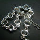 Phenakite Phenacite Cut Gem Silver Bracelet From Nigeria - 7" - 17.3 Grams