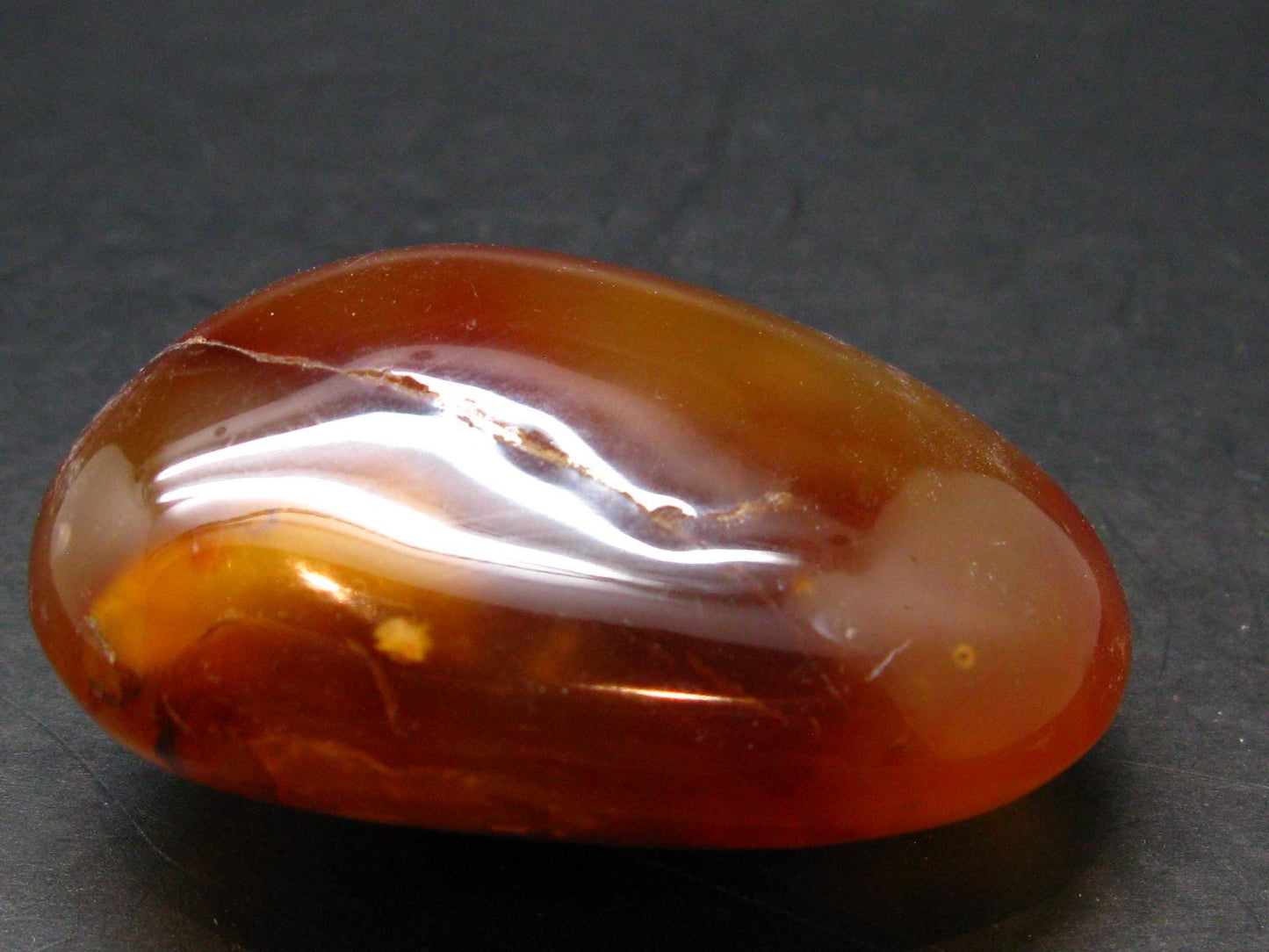 Carnelian Tumbled Stone From Madagascar - 2.4" - 100.79 Grams