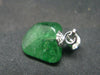 Tsavorite Gem Green Garnet Sterling Silver Pendant From Tanzania - 0.7" - 0.86 Grams