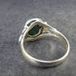 Malachite Cabochon Silver Ring - 3.48 Grams - Size 8.5