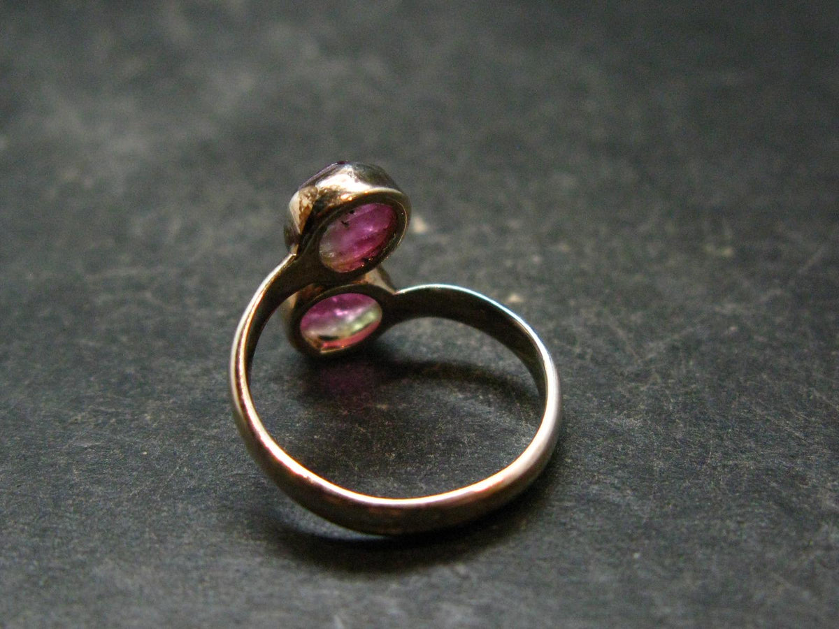 Watermelon Tourmaline Sterling Silver Ring - Size 5 - 2.05 Grams