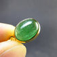Tsavorite Green Garnet Gold Plated Silver Pendant from Tanzania - 0.7" - 1.56 Grams