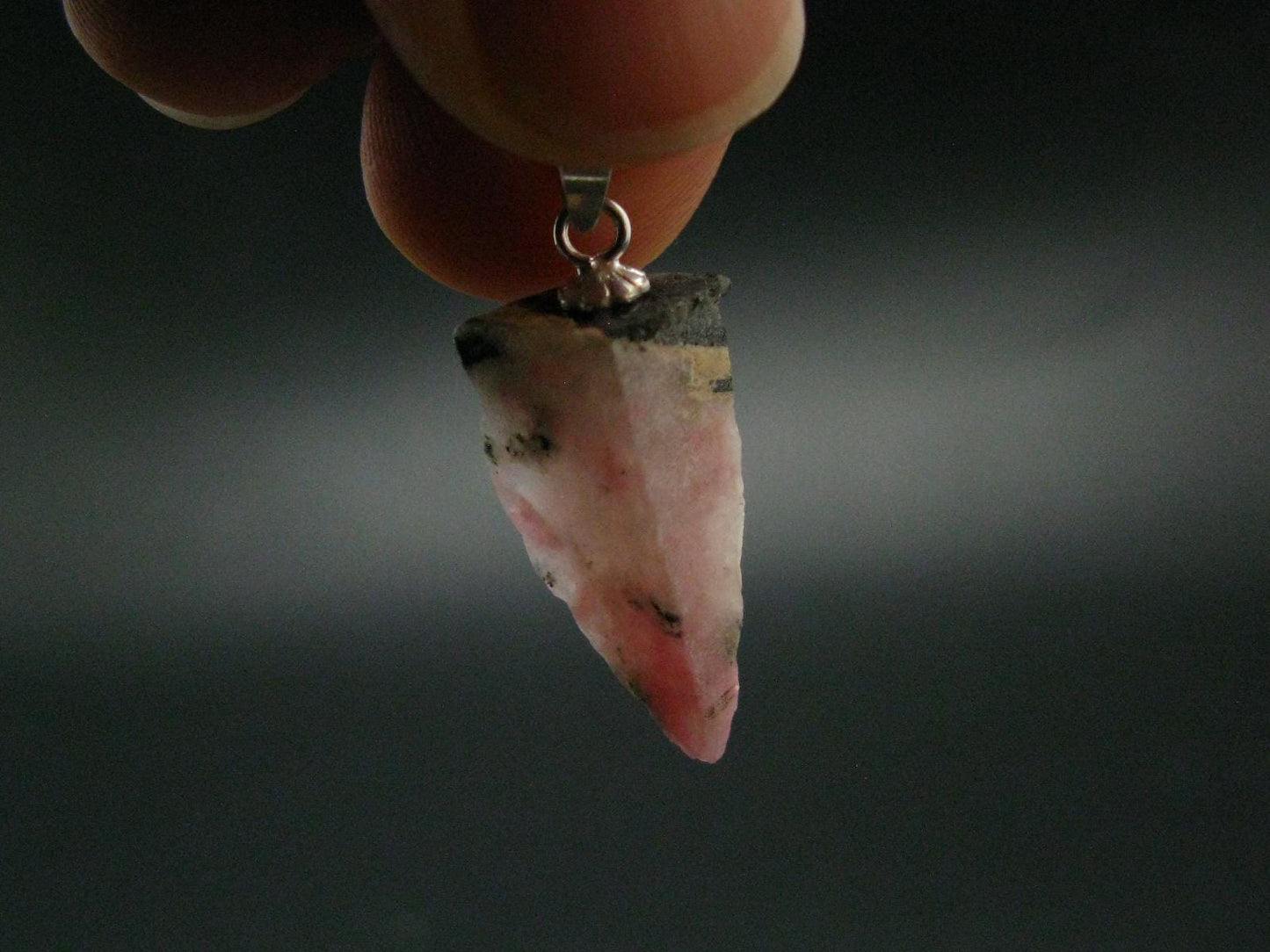 Rare Pink Tugtupite Sterling Silver Pendant From Greenland - 1.1" - 1.47 Grams